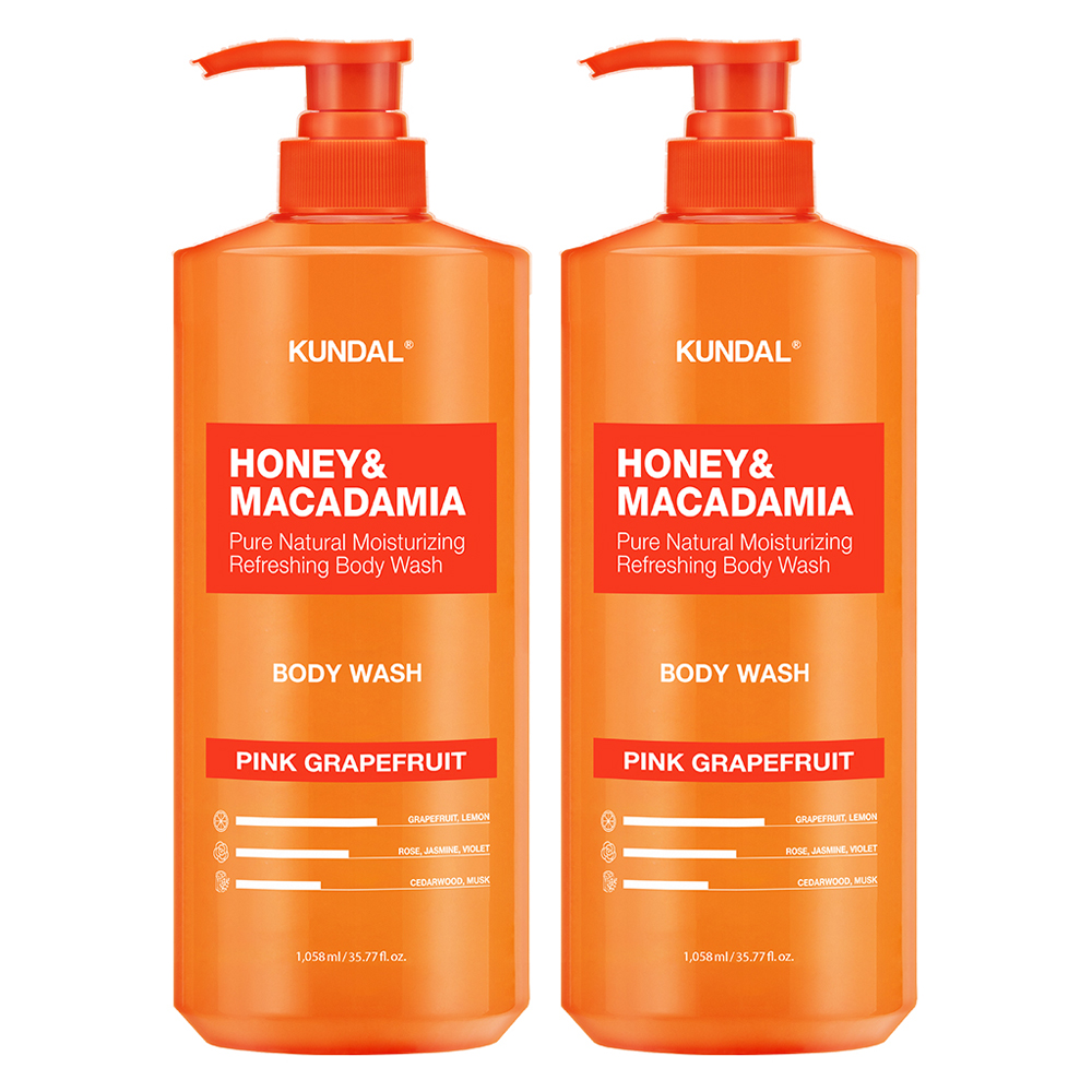 쿤달 허니 앤 마카다미아 퓨어 바디워시 핑크그레이프프룻향, 1.058L, 2개 25,900원