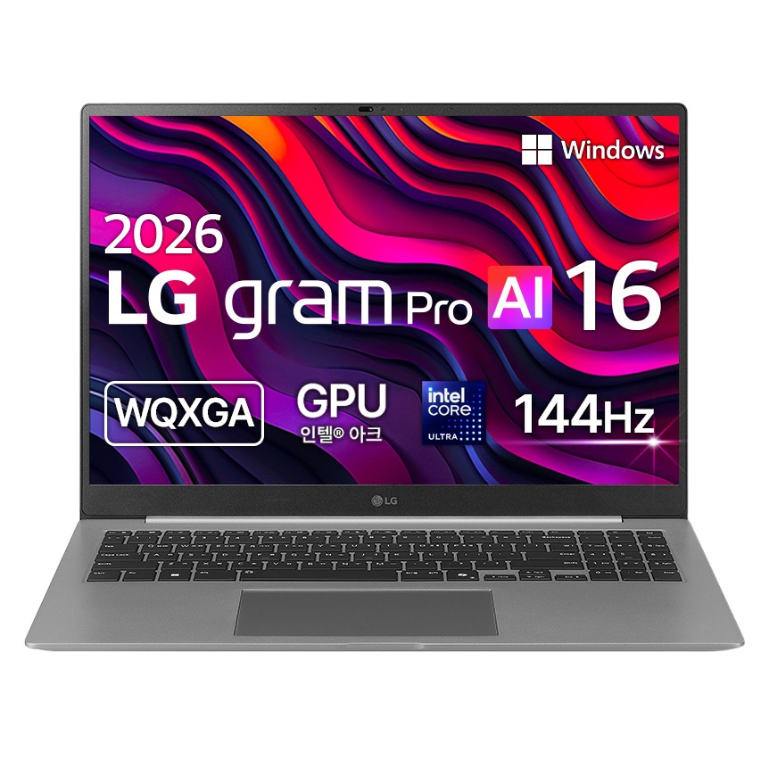 LG전자 2026 그램 프로 AI 16 코어Ultra5, 단일 색상, 16Z90U-GS5BK, 256GB, 16GB, WIN11 Home 2,290,000원