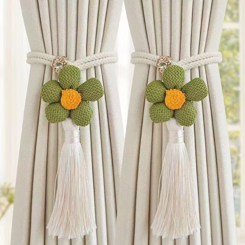 굿도우 플라워 태슬 커튼 끈 2p 세트 8,900원
