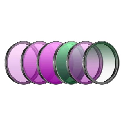 써니라이프 Dji 오즈모액션6 ND필터 6종 세트(CPL/ND8/ND16/ND32/ND64/BLACK MIST) 광학렌즈 광투과율 노출값 셔터스피드 조절 액션 카메라 액세사리, 반투명, ND필터 6종 세트 72,900원