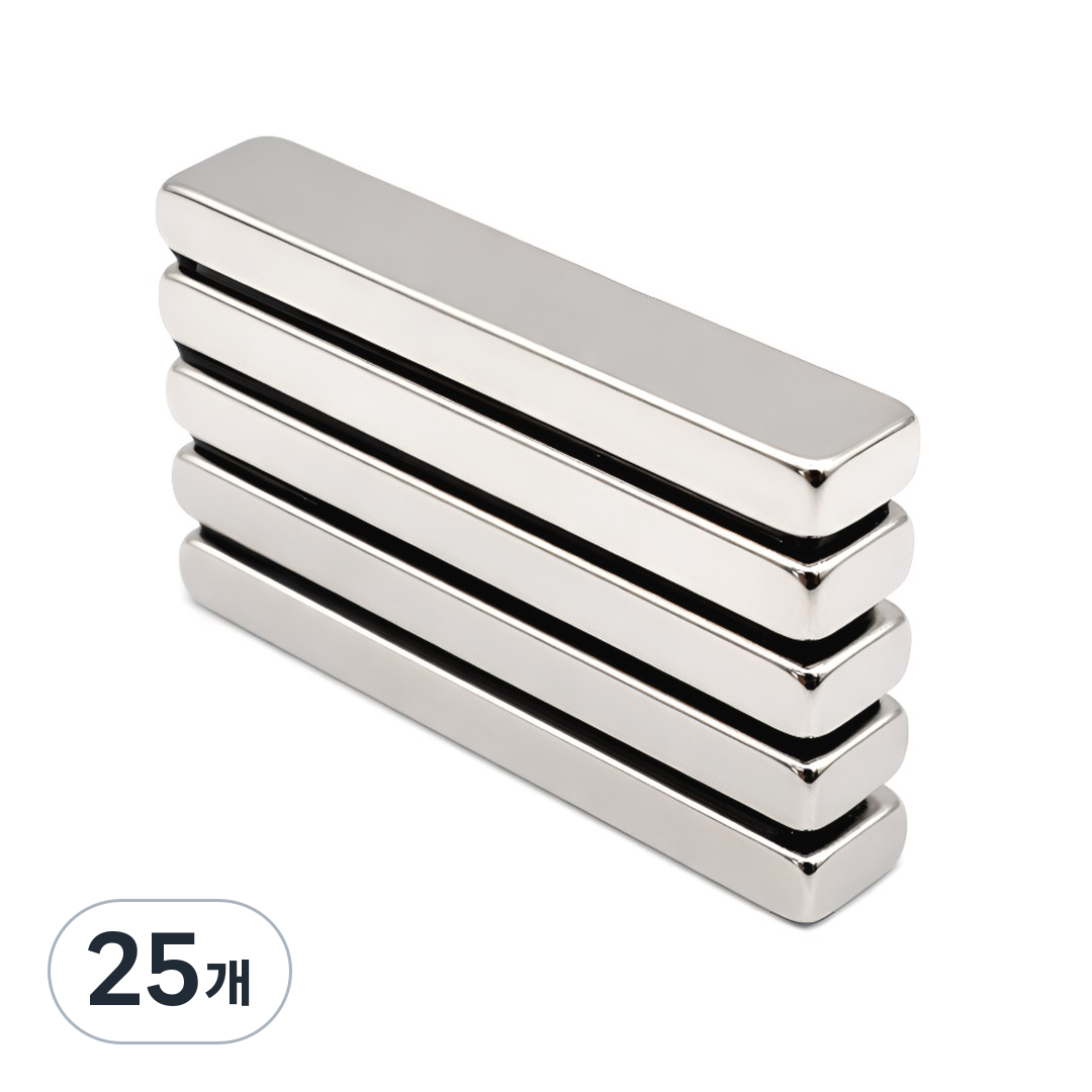 마니코 초강력 네오디움 사각 블록자석 50x10x5mm, 25개, 실버 58,900원