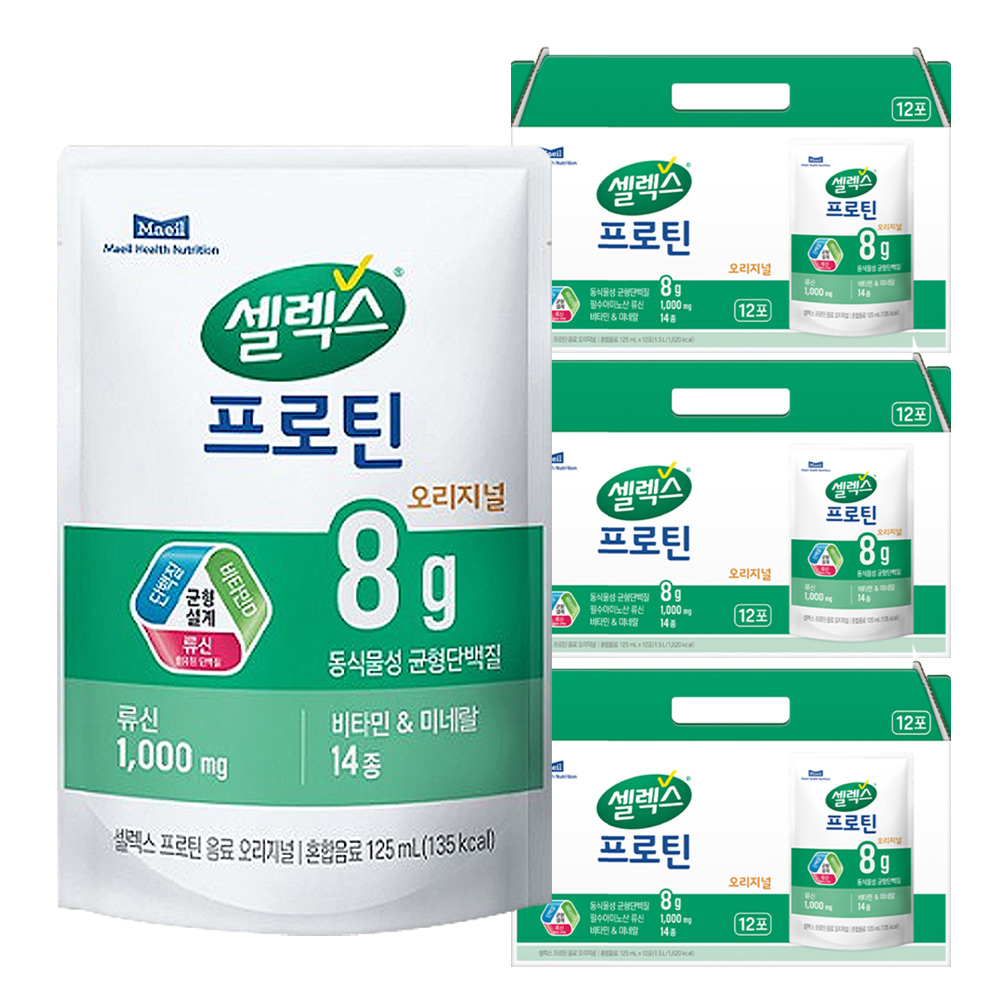 셀렉스 프로틴 파우치 음료 오리지널 12p 27,510원
