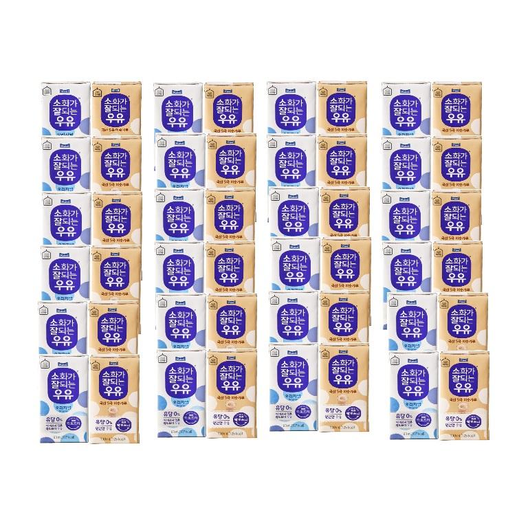 매일 소화가 잘되는 우유 2종  (오리지널 24팩 + 미숫가루 24팩) 팬트리 상온 190ml 48개 1세트 516,200원