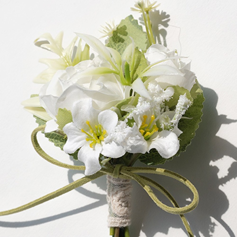 봄부쿠 행사용 조화 코사지 꽃 장미 꽃사지 부토니에, 1개, 화이트 9,920원