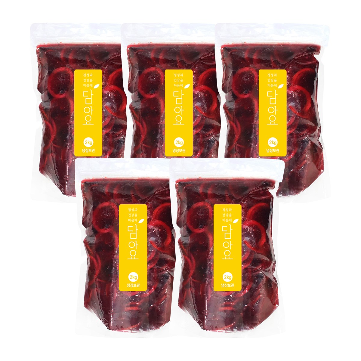 담아요 수제 베리청(정백당), 5개, 2kg 162,500원