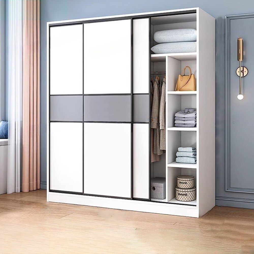 슬라이딩 조립식 미닫이 장농 안방 드레스룸 옷장 수납장 학생 가정용 357,300원