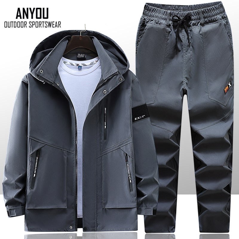 ANYOU 남자 춘추 방수 방풍 스판 작업복 정비복 현장복 등산복 야외 낚시복 스포츠 상하의 세트 K2-2023A 39,900원