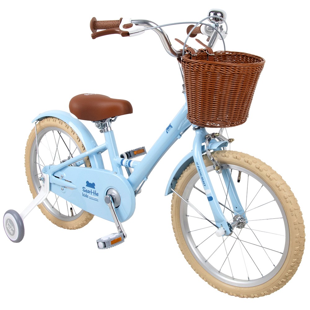 2026 시애틀 키즈 A 18형 알루미늄 어린이 네발 자전거 보조바퀴 포함 (4세-7세), 1개, 121cm, 라이트블루/완전조립 240,000원