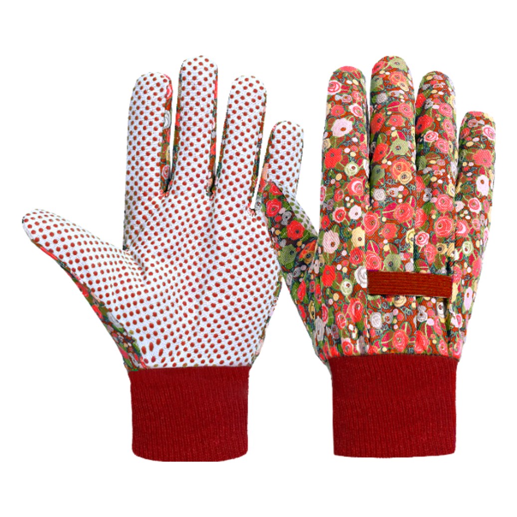 쵸록101 원예장갑 꽃무늬 텃밭 다용도 흙 장갑, 1개, 딥 레드 6,500원