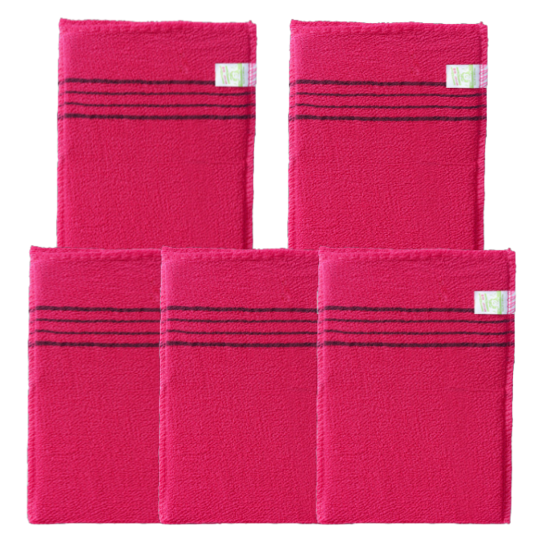 꾸지 고급 때밀이 이태리 타월, 레드, 5개, 1개입 4,700원