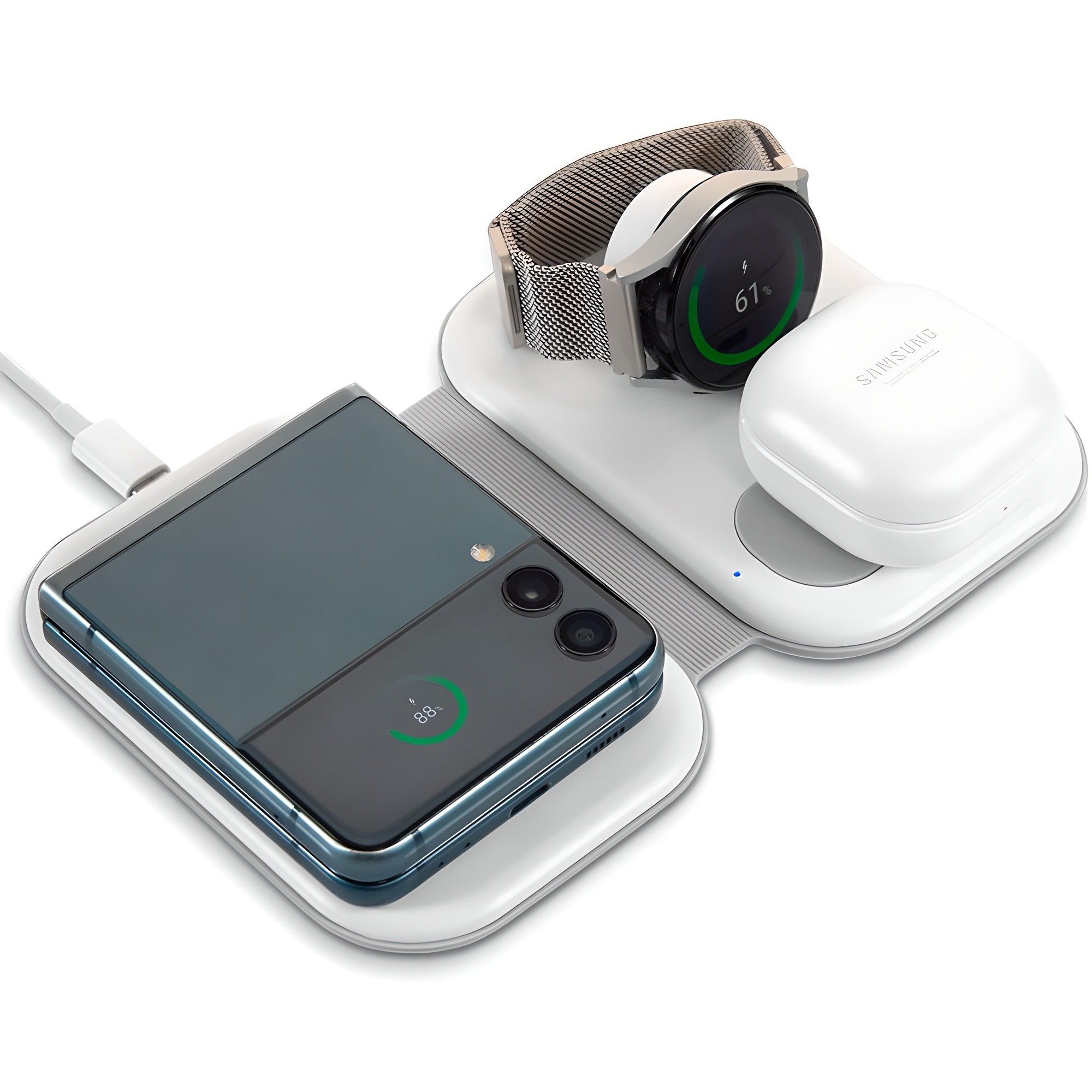 오아 폴드A 3in1 접이식 무선충전기 안드로이드 갤럭시 휴대용 고속 충전 거치대 버즈 갤럭시워치 호환 29,800원