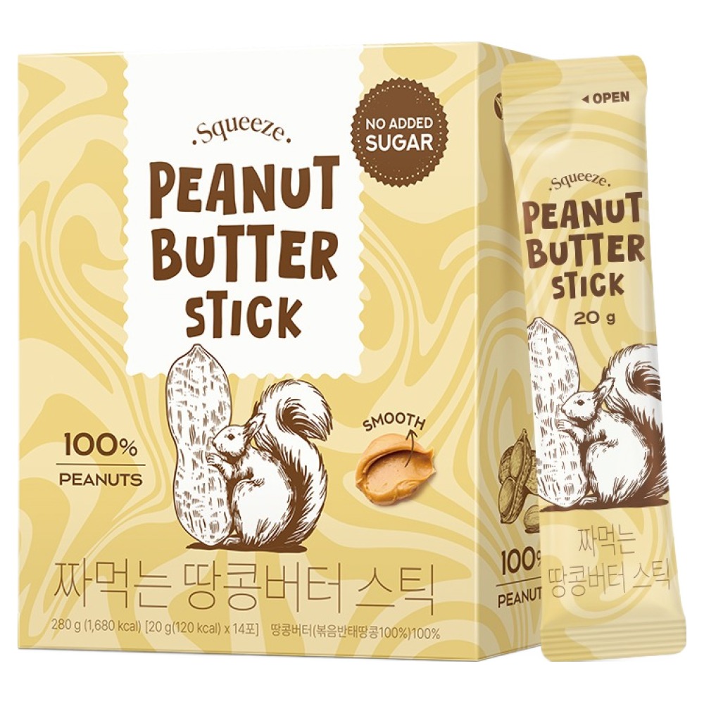 보뚜 짜먹는 땅콩버터 스틱 14p, 280g, 1개 8,900원