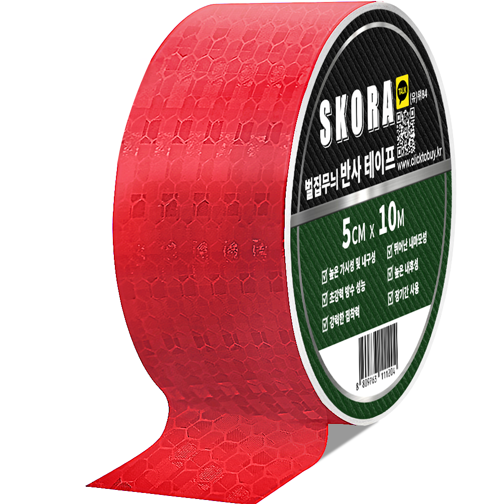 스코라 벌집무늬 반사 테이프, 1개, 레드 6,500원