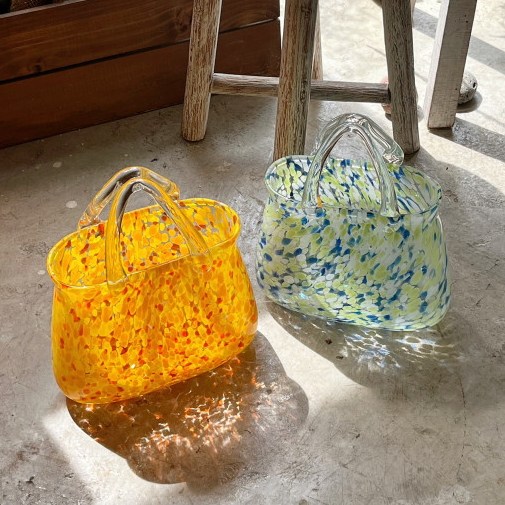인테리어 오브제 가방 꽃병 유리 디자인 화병 47,500원