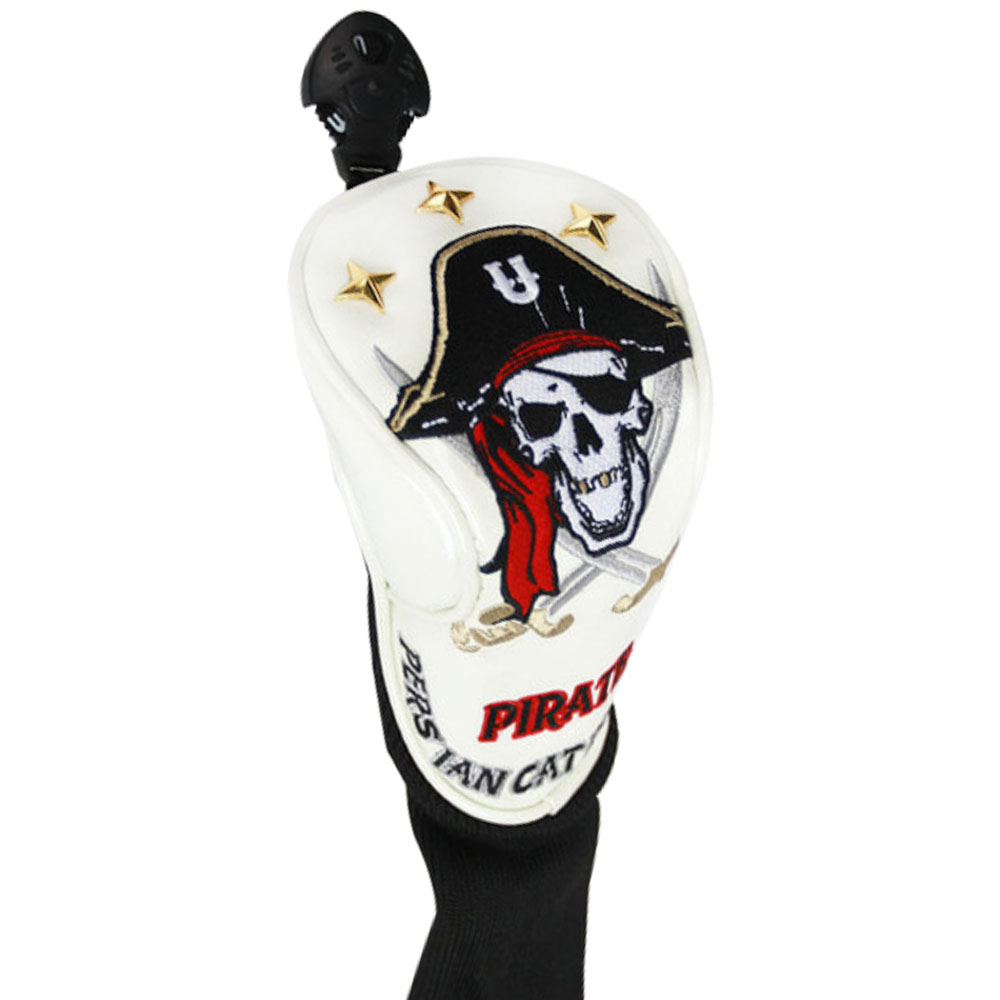 페르시안캣 스컬 해적 골프헤드 유틸커버, 화이트 20,000원