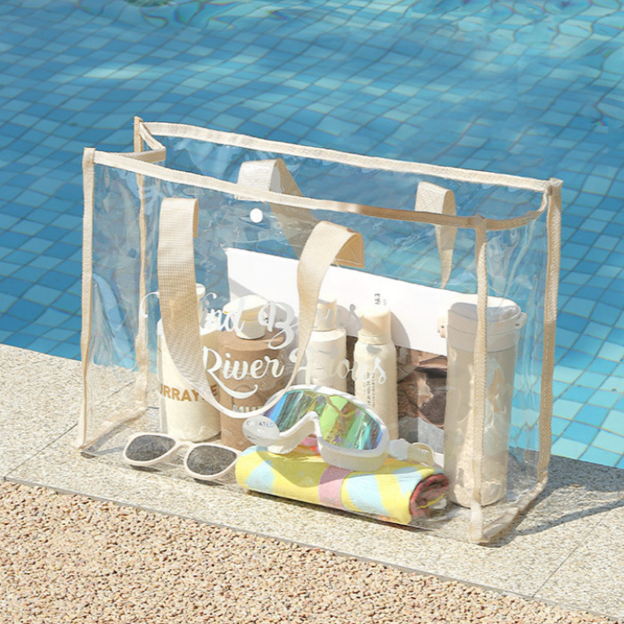 다미타니 PVC 방수 비치백 여행 바캉스 투명 가방 OCZ0520 6,900원