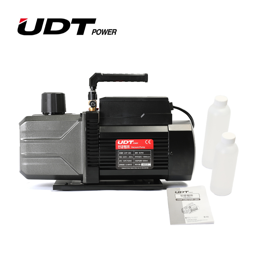 UDT 진공펌프 에어컨 펌프 냉매 에어흡입 2단 1HP UVP-280 354,200원