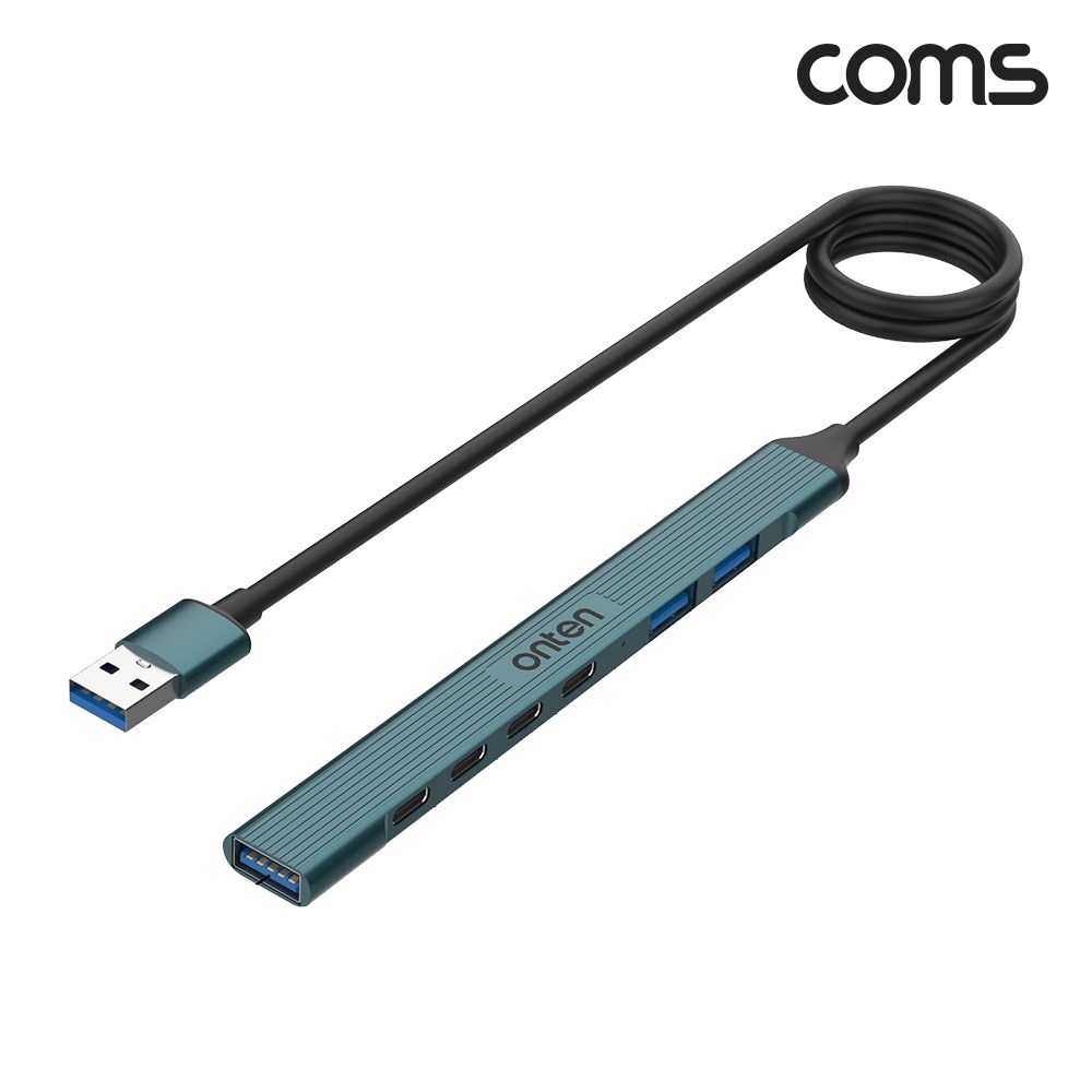 FW072 Coms 슬림형 7포트 A타입 멀티 USB 허브 / C타입 4포트 / A타입 3포트 / 노트북 PC 연결 11,500원