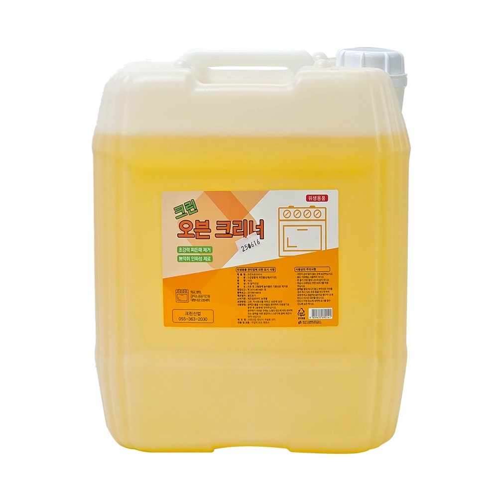 업소용 초강력 오븐크리너 프리미엄 18.75L 식당 대용량 기름때제거제 찌든때클리너 주방기름때제거 가스렌지후드청소, 18.75L, 1개 16,900원