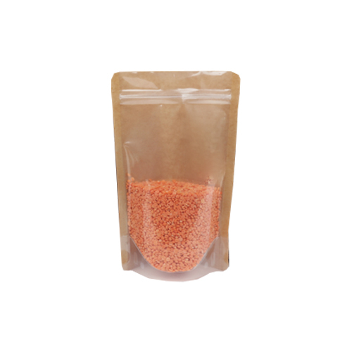 팩토리팩 전면투명 후면크라프트 스탠드지퍼백 100매 130*200 15,500원