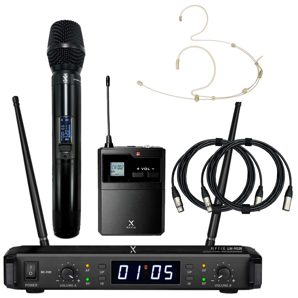 MYFIX LW-902R 2채널 무선마이크 핸드마이크 헤드셋마이크 마이픽스 LW902R 360,000원