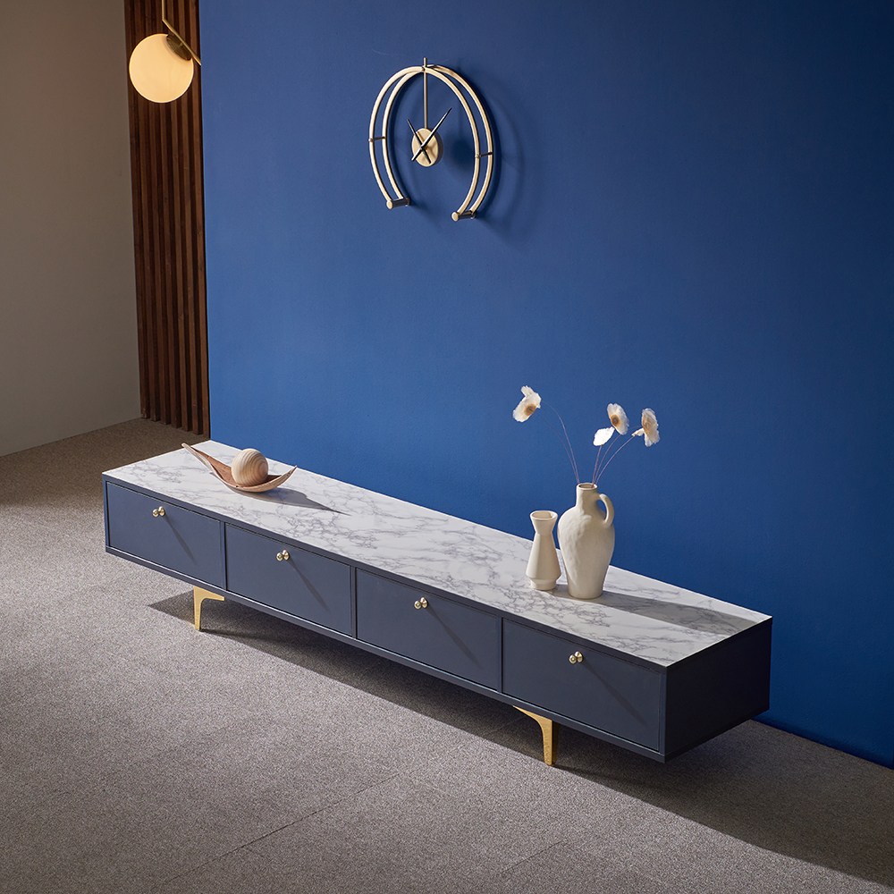 가구의정석 대리석 거실장 방문설치, 네이비, 현재가 301,000원