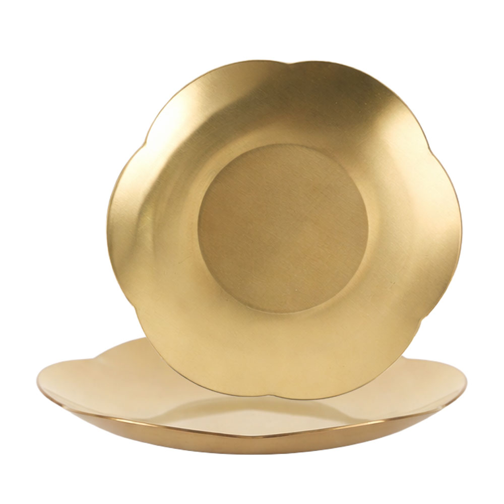 지르코늄 티타늄 꽃접시 예쁜 꽃모양 스텐 접시 그릇, 1개, 5호 16,000원