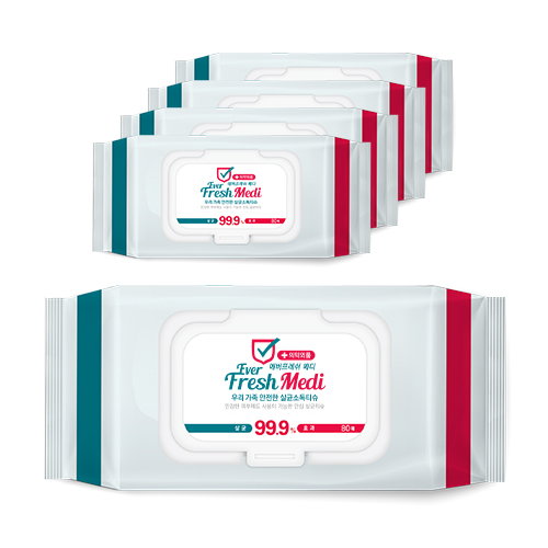 에버프레쉬 메디 안심살균소독 티슈 캡형 14,000원