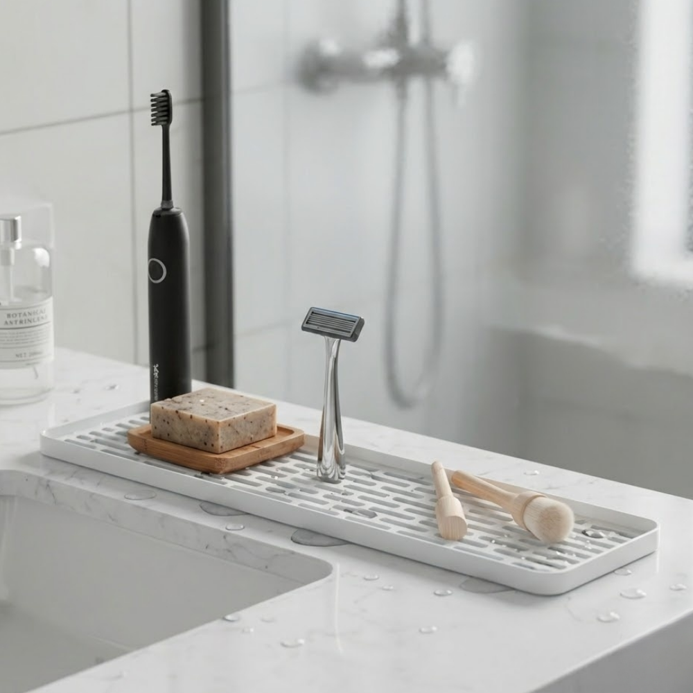 딜헤이븐 주방 욕실 물빠짐 비누트레이, 1개, 화이트 8,000원