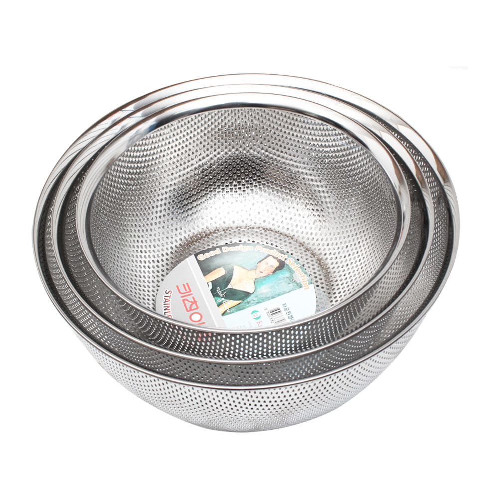 키친아트 스테인리스 타공 원형바구니 3종세트 28,410원