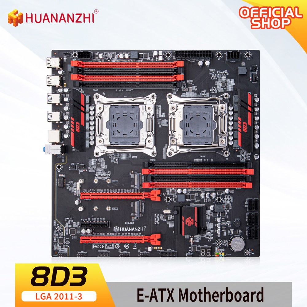 HUANANZHI X99 8D3 마더보드 메모리 DDR3 XEON E5 2673 호환 2666 2011 V3V4 지원 2696 듀얼 2678 123,800원
