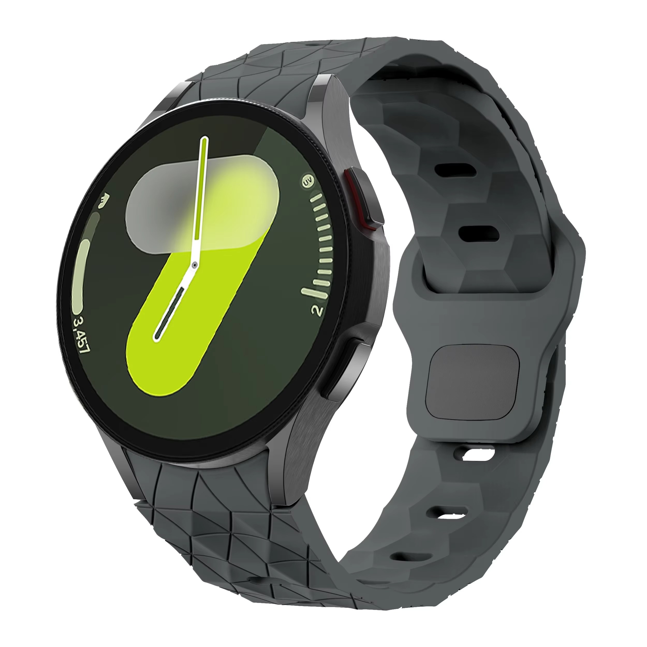 갤럭시워치 7/6/6클래식/5/5프로/4/4클래식 호환 축구 텍스처 실리콘 스트랩, 우주 회색, 1개 12,900원