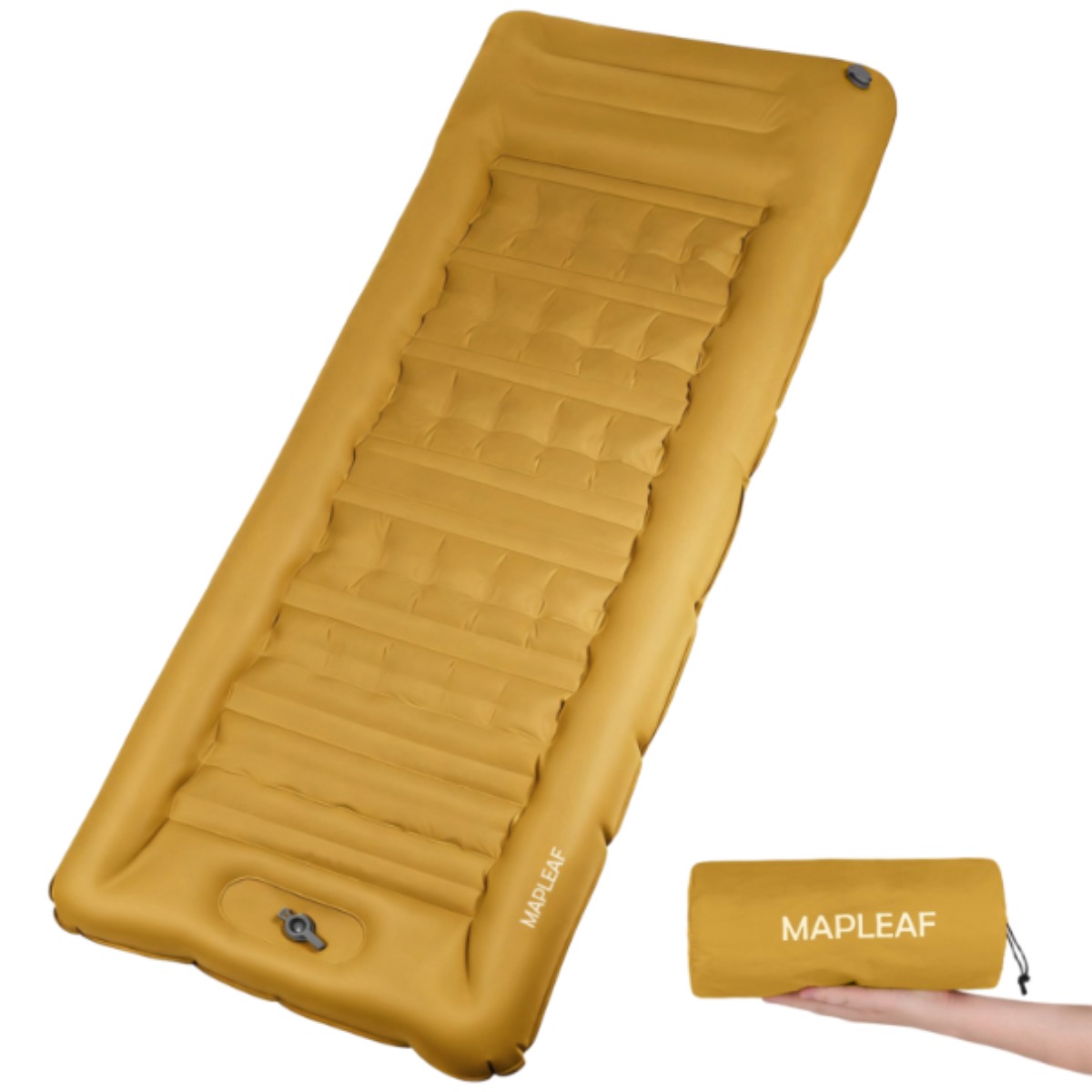 Mapleaf 12cm 두께 캠핑 에어매트 베개 일체형 발펌프 내장형 고내구성 차박 매트 53,990원