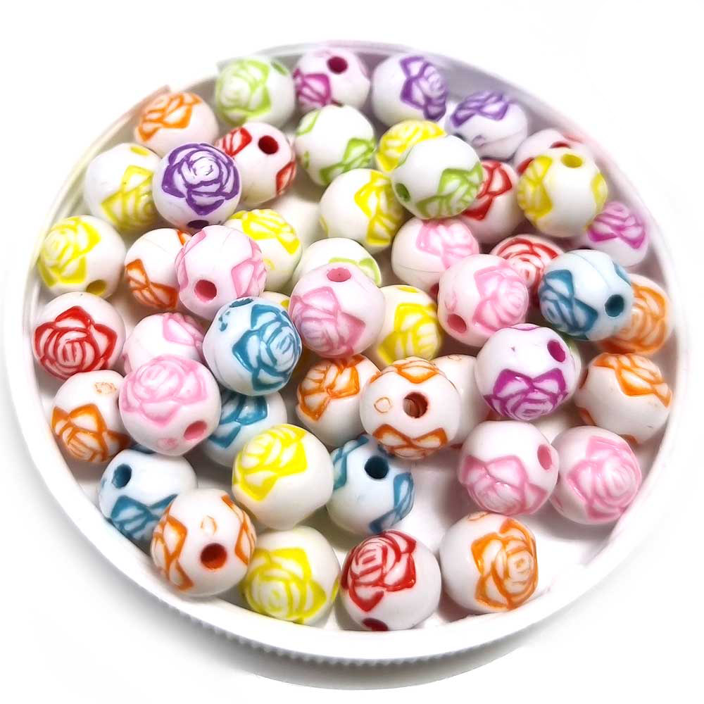 Bead 비즈팔찌재료 8mm 구슬 200알+우레탄줄 한세트, 구슬선택, 로즈볼, 1개 20,460원