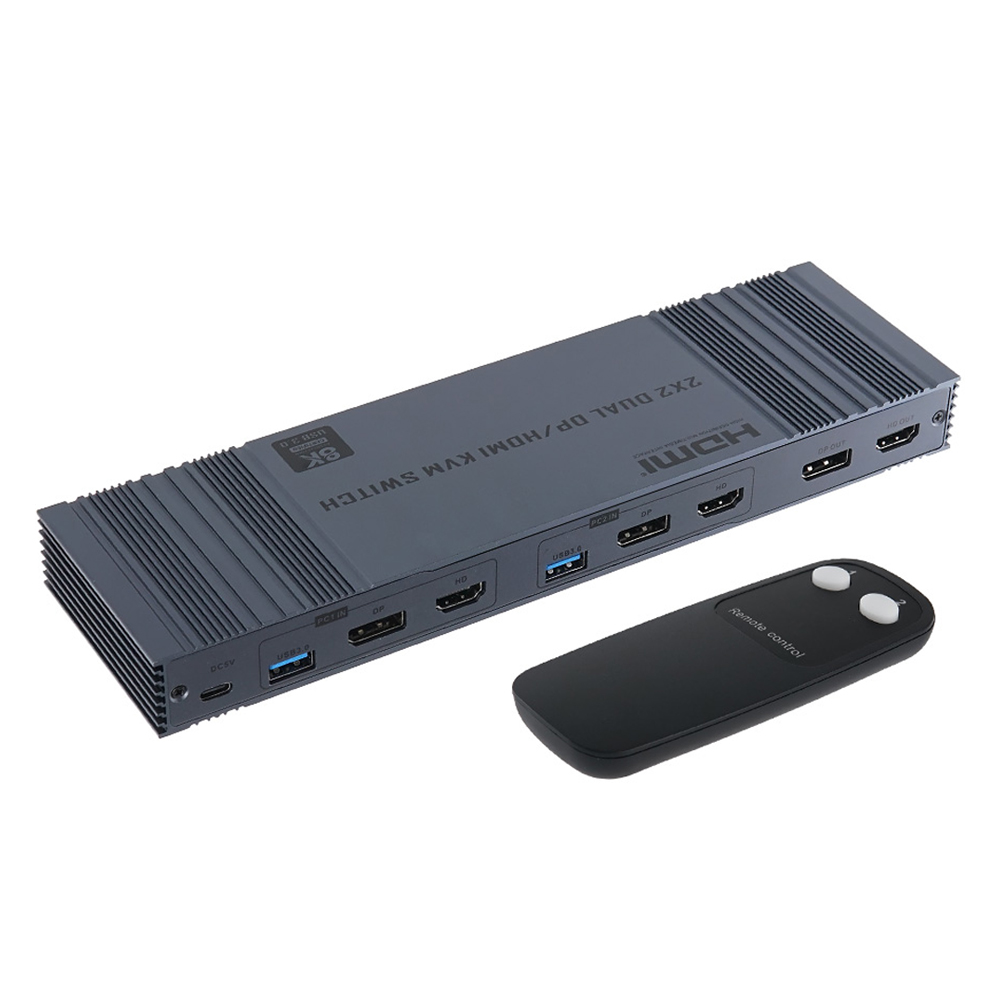 컴스 8K HDMI DP KVM USB3.0 PC 2대 제어 스위치 84,000원