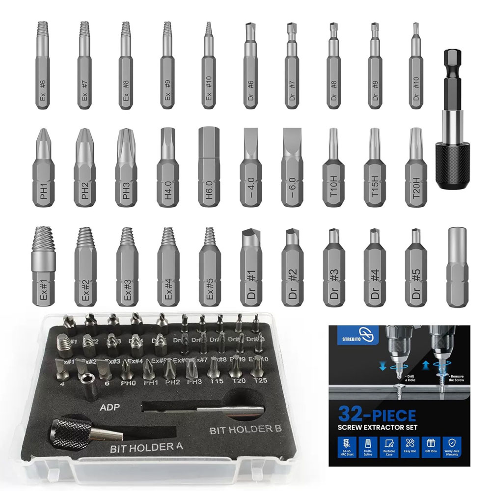 32 종세트 베어툴 볼트 리무버 히다리탭 반대탭, 32개 19,080원