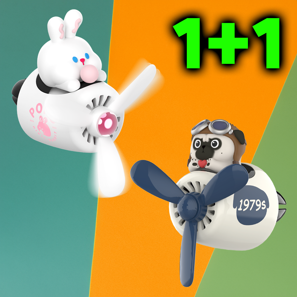 토끼 & 바니 파일럿 차량용 프로펠러 송풍구 차 방향제, 1+1, 사은품 무료리필 1개 증정 35,800원