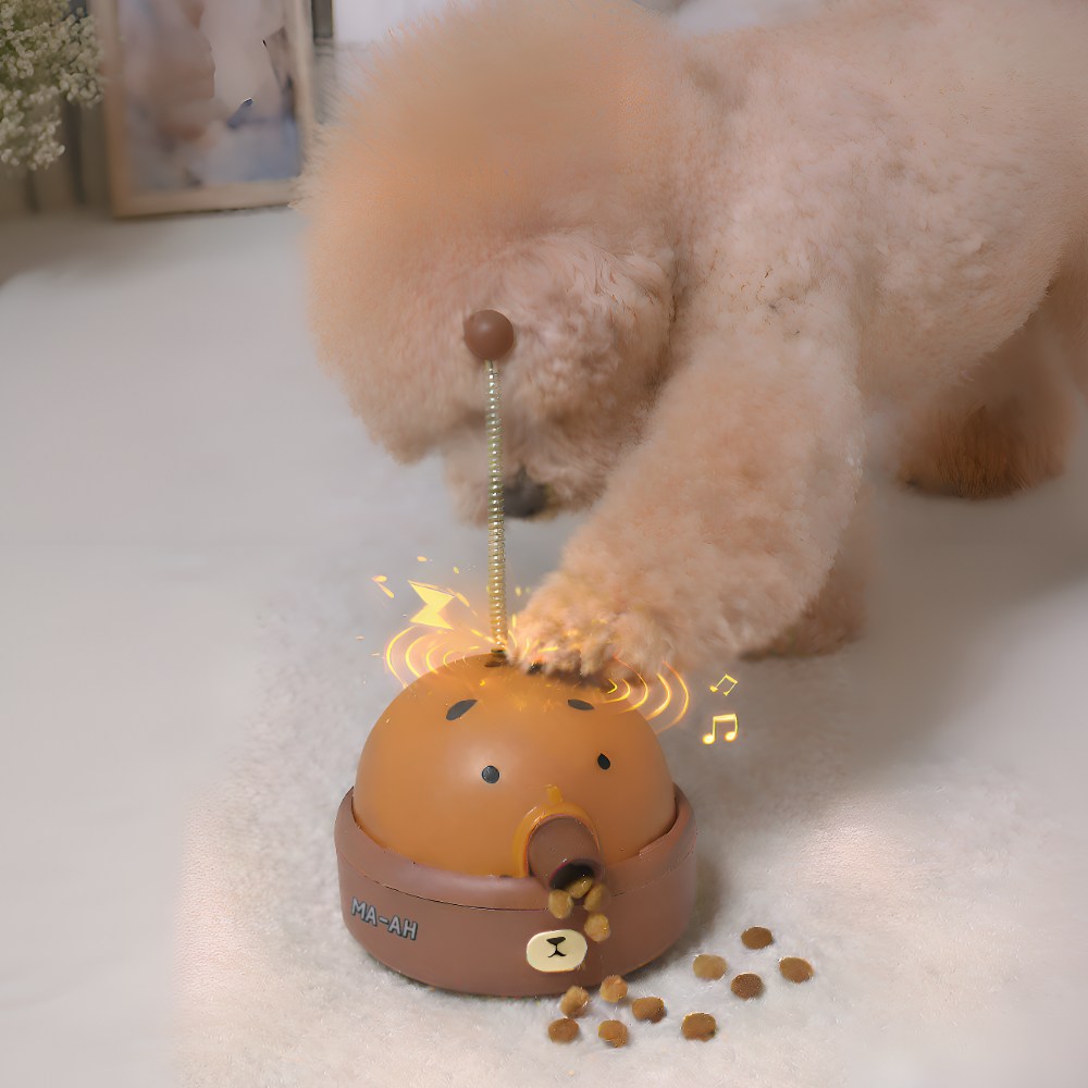 MAAH 반려동물 자동 강아지 노즈워크 고양이 푸드트리 장난감 [새소리나는], 1개, 브라운[베어] 16,500원