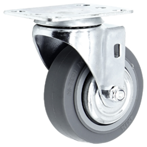 경량 무소음 캐스터 바퀴 10cm(4인치) 회전형 TPE 회색, 1개 5,980원