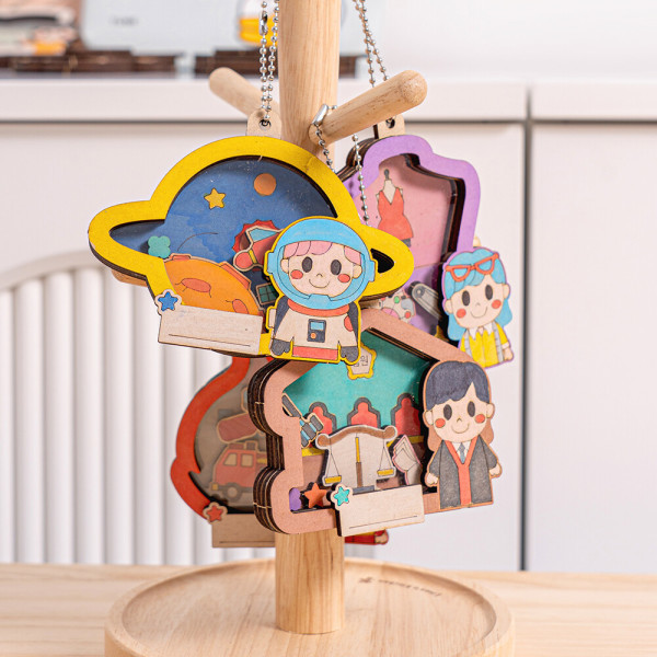 민화샵 MDF 직업 쉐이커 키링 S240001G, 패션디자이너 1,500원