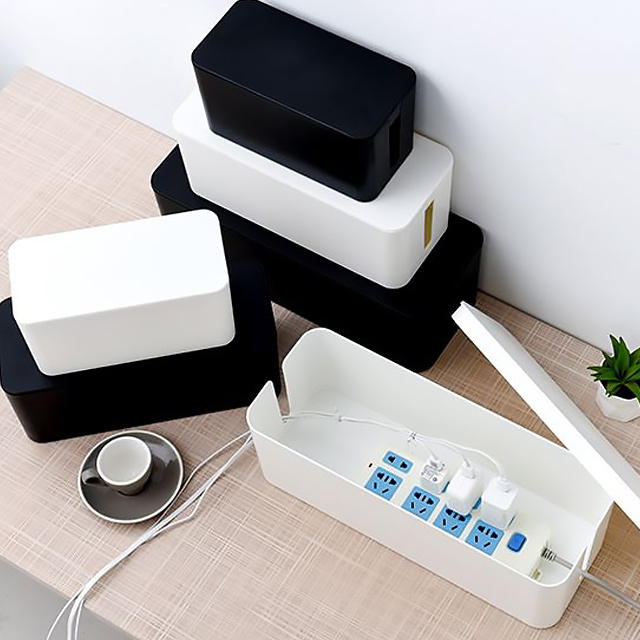 히든템 멀티탭정리함 콘센트커버 전선정리, 1개, 블랙 5,900원