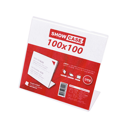 조이사인 쇼케이스 단면 100x100 아크릴꽂이 가격표꽂이 POP꽂이 매장/진열용품, 1개, [7714] 쇼케이스 단면 (100x100) 1,230원