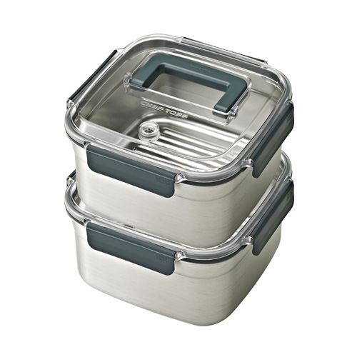 셰프토프 글라스락 클린숨 스텐 밀폐용기 핸디, 2개, 3.8L 62,300원