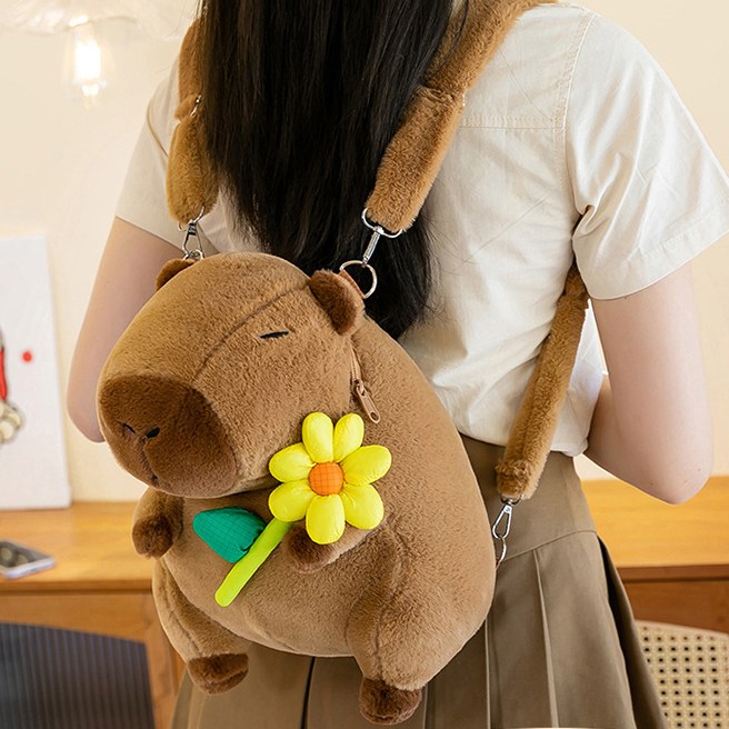 곰돌이샵 카피바라 캐릭터 가방 백팩 크로스백, 현재가 14,900원