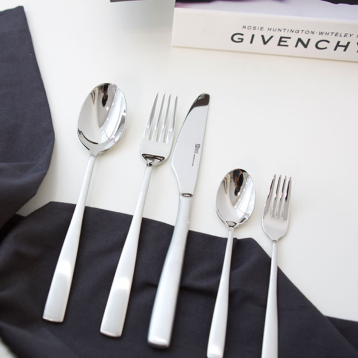 국산 명품 커트러리 2인 세트 (올스텐 양식기 포크 나이프 커틀러리 디너 집들이 선물 신혼 부부), 단일색상, (디너스푼,포크,나이프, 티스푼,포크) x 2set 48,800원