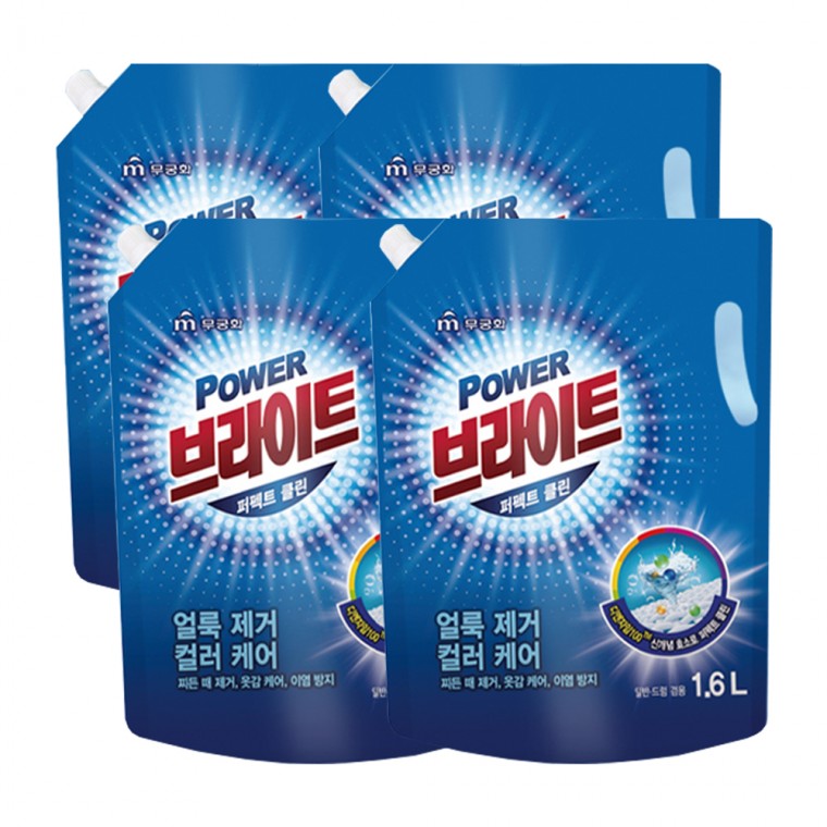 무궁화 파워 브라이트 액체세제 1.6Lx4개 대용량 세탁세제, 4개, 1.6L 17,900원