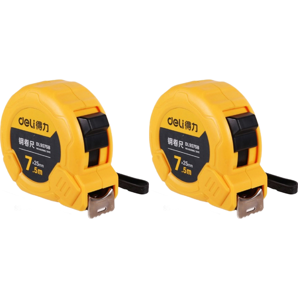 델리 ABS케이스 스틸 줄자 7.5m x 25mm 옐로우 1+1, 1세트 17,680원