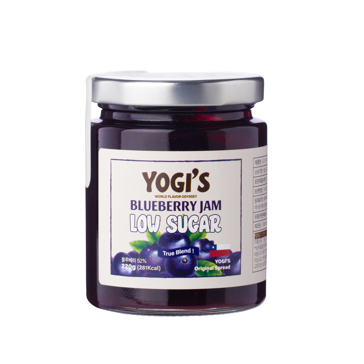 요기스YOGIS 저당 저칼로리 블루베리잼, 220g 1개, 220g, 1개 11,900원