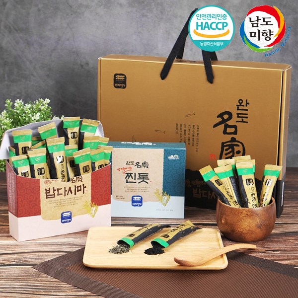 [바다명가]완도명가 간편찐톳,간편밥다시마혼합선물세트(찐톳8gx20봉,밥다시마8gx20봉), 1개 39,370원