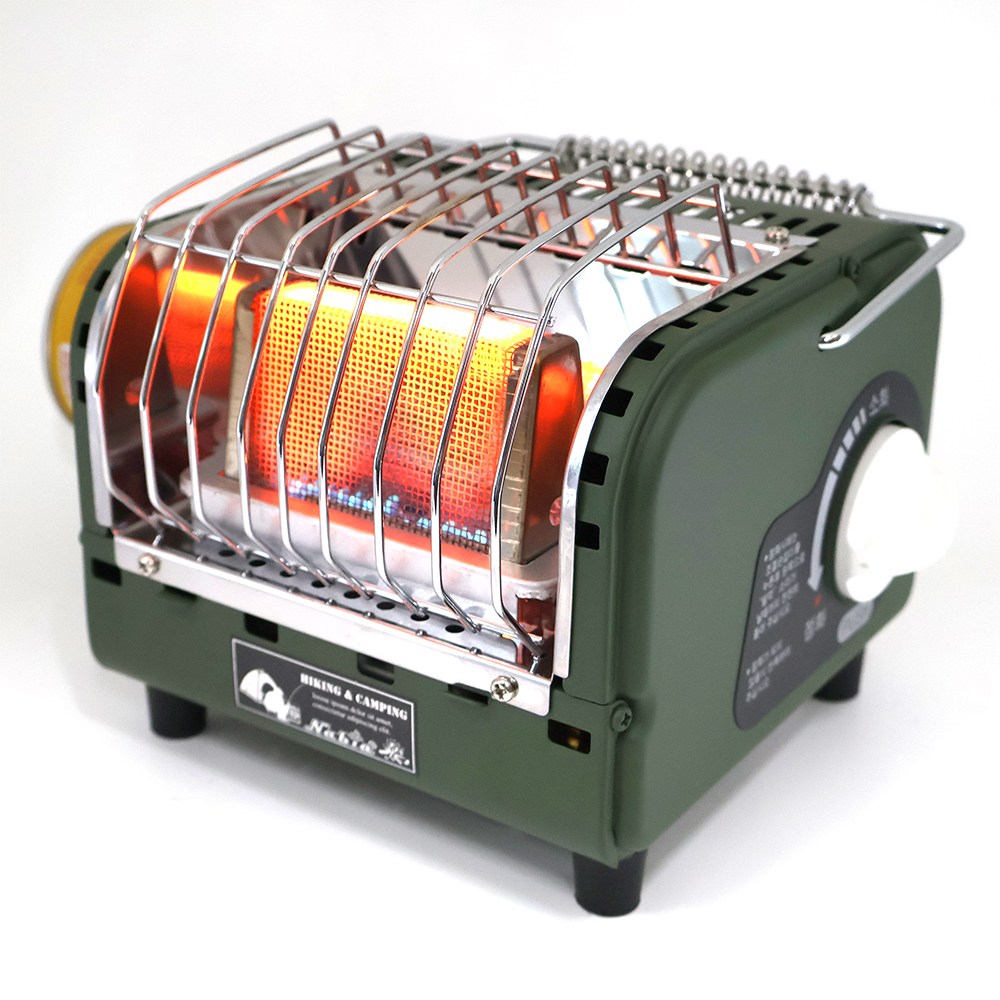 국산 나비아 휴대용 가스히터 NGH-KB1200 캠핑 차박 규브 가스히터 감성 컬러, 카키 63,000원